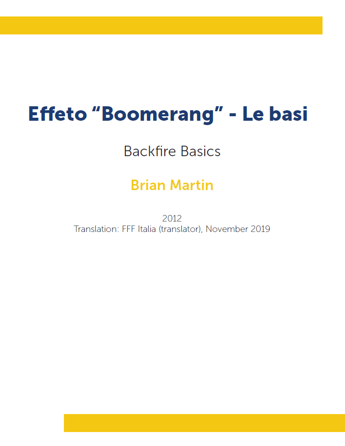 Effeto “Boomerang” – Le basi