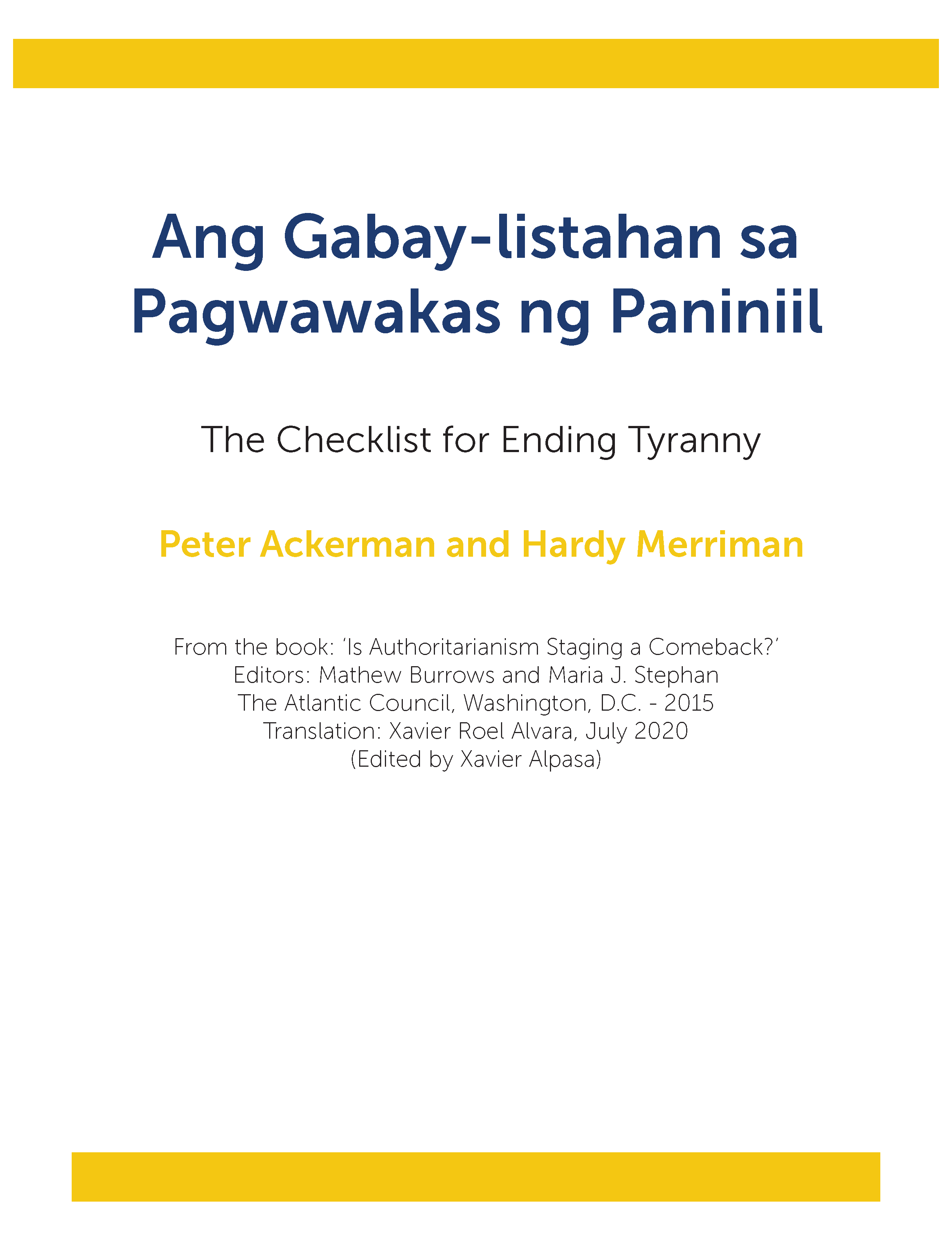 Ang Gabay-listahan sa Pagwawakas ng Paniniil